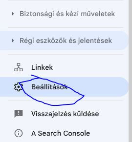 Search Console beállítása