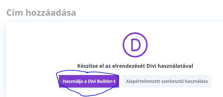 cím hozzáadása - Divi