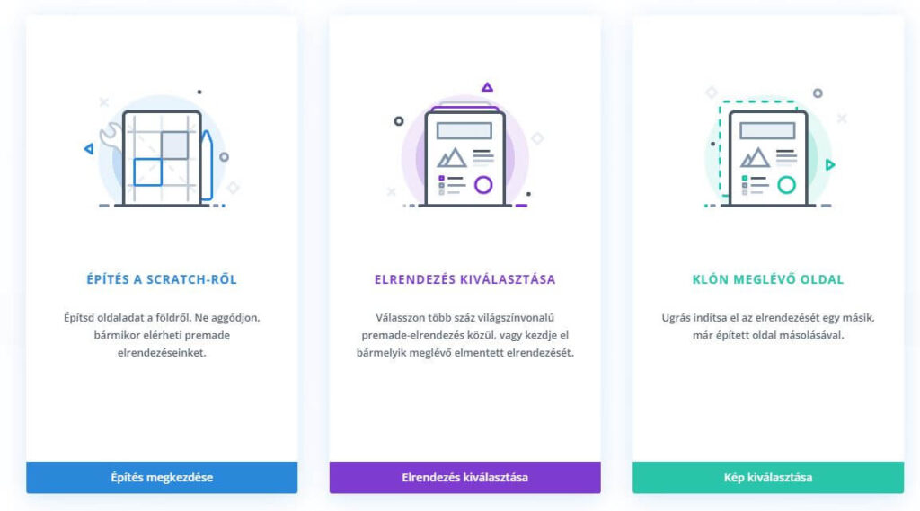 3 oldalépítő elem - Divi WordPress