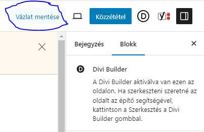 Mentés - Divi WordPress