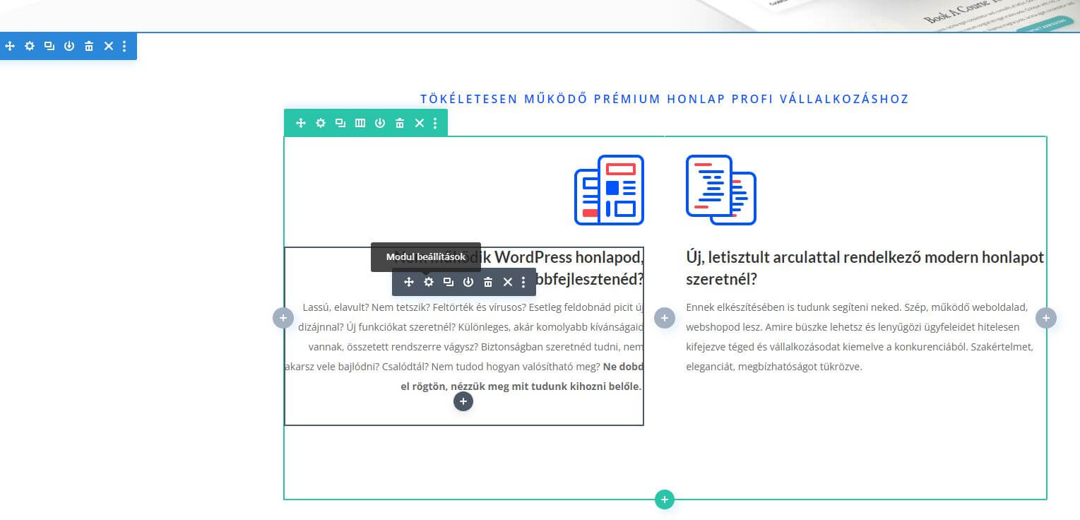 Divi WordPress sablon szerkesztése