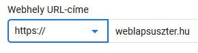 Google Analytics 4 regisztrálás, URL