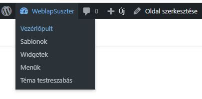 WordPress vezérlőpult